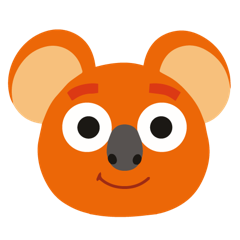 Tête du koala, mascotte Koala Kids
